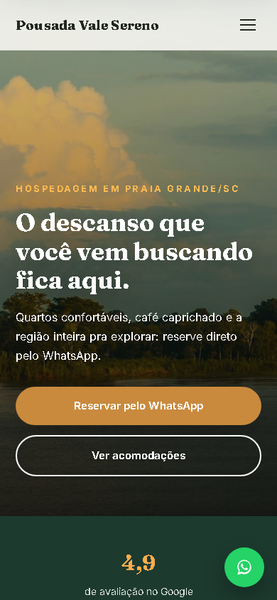 Exemplo de site feito pela Motta Solutions
